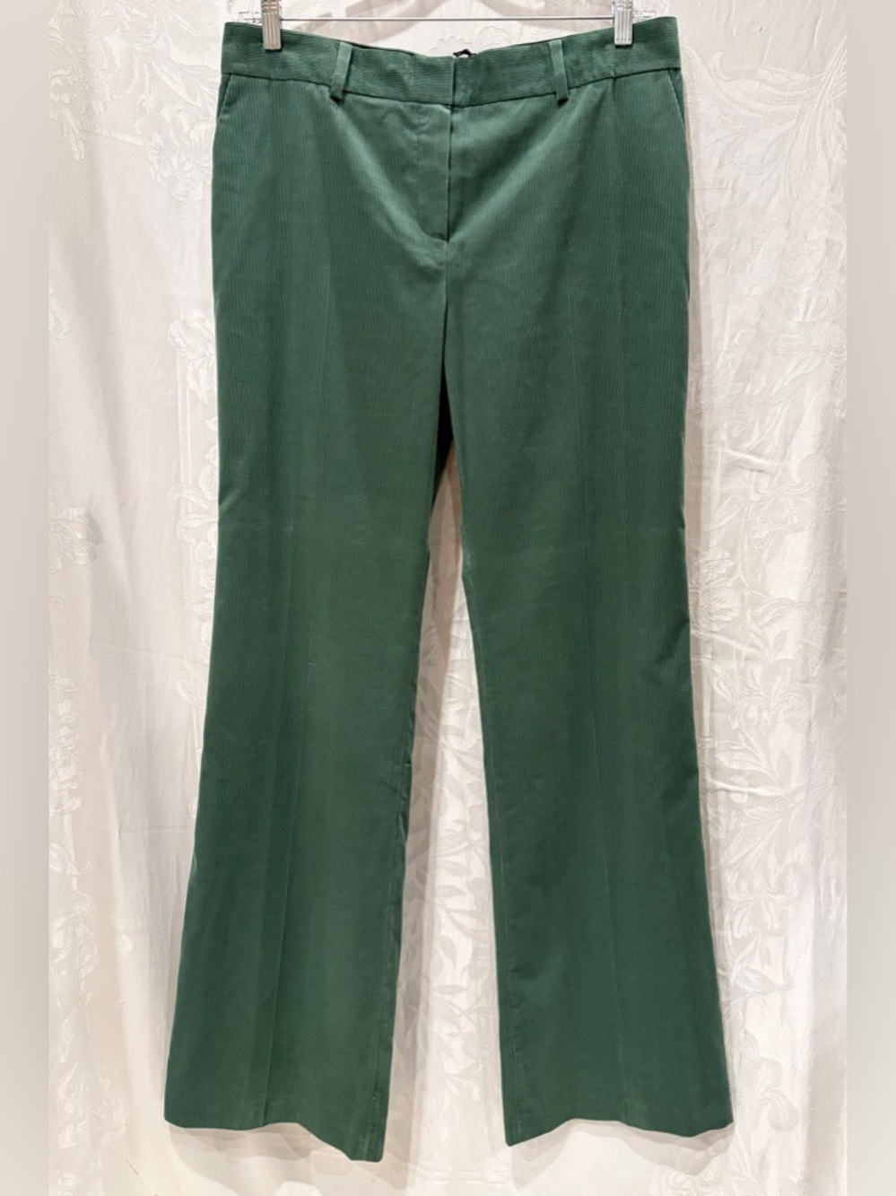 New BELLA FREUD Olive Slim Kim Corduroy Bootcut Trousers 10 $675